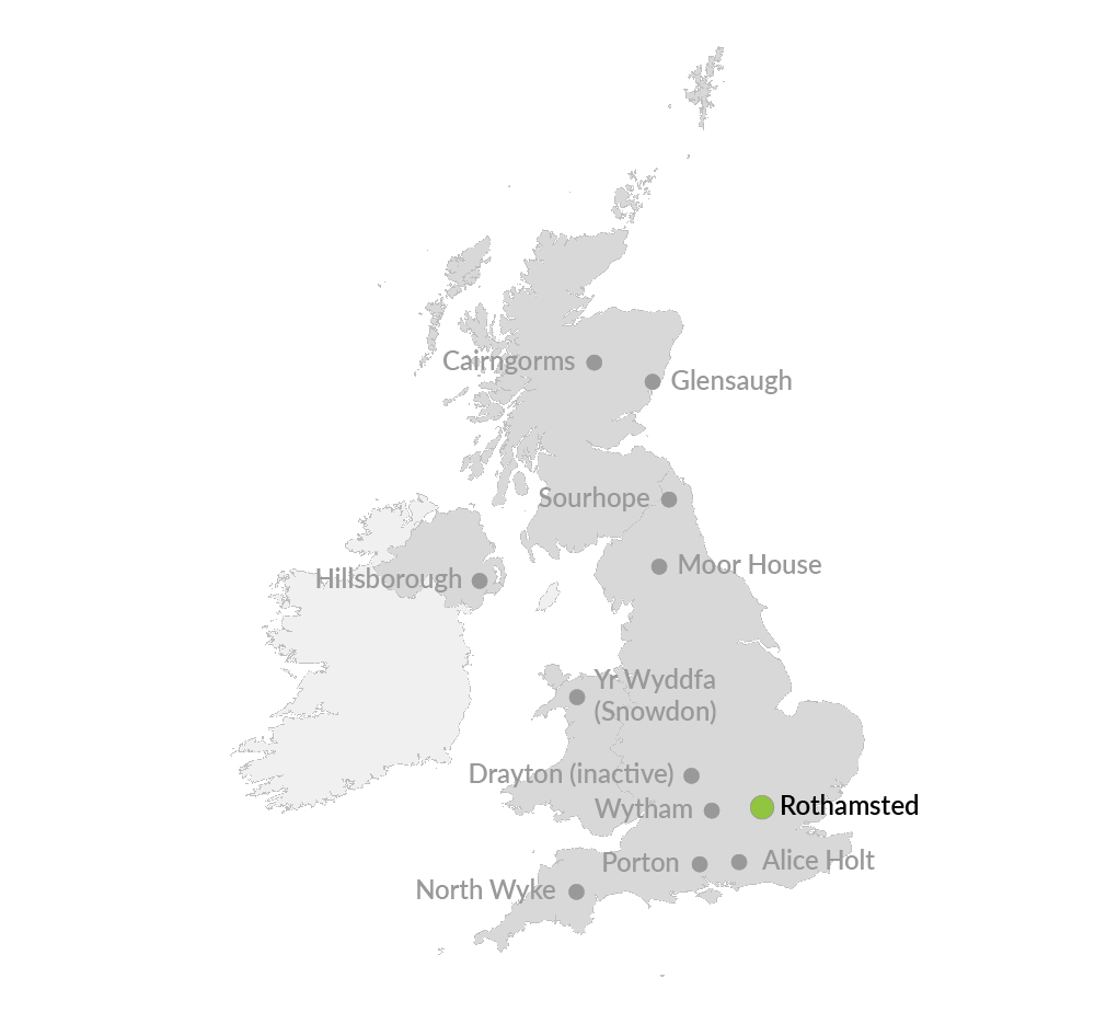 Rothamsted locator map