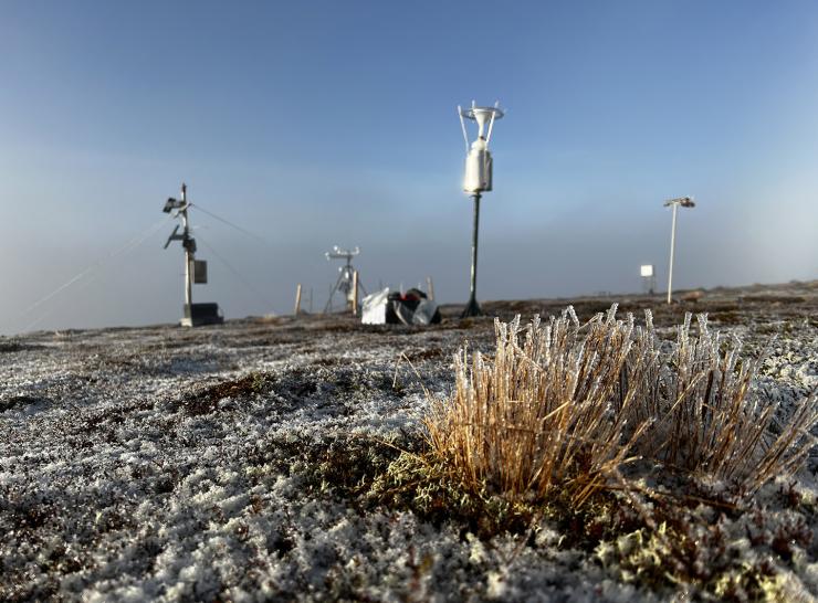 Our involvement in the INTERACT network Monitoring equipment at the ECN Cairngorms site in the winter (frost on the ground)